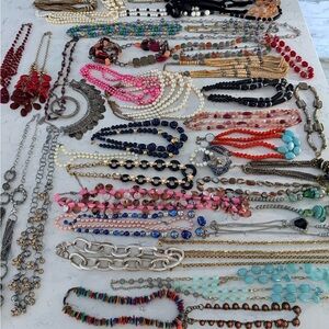 40+ pieces of costume jewelry vintage beads crafts resale wear